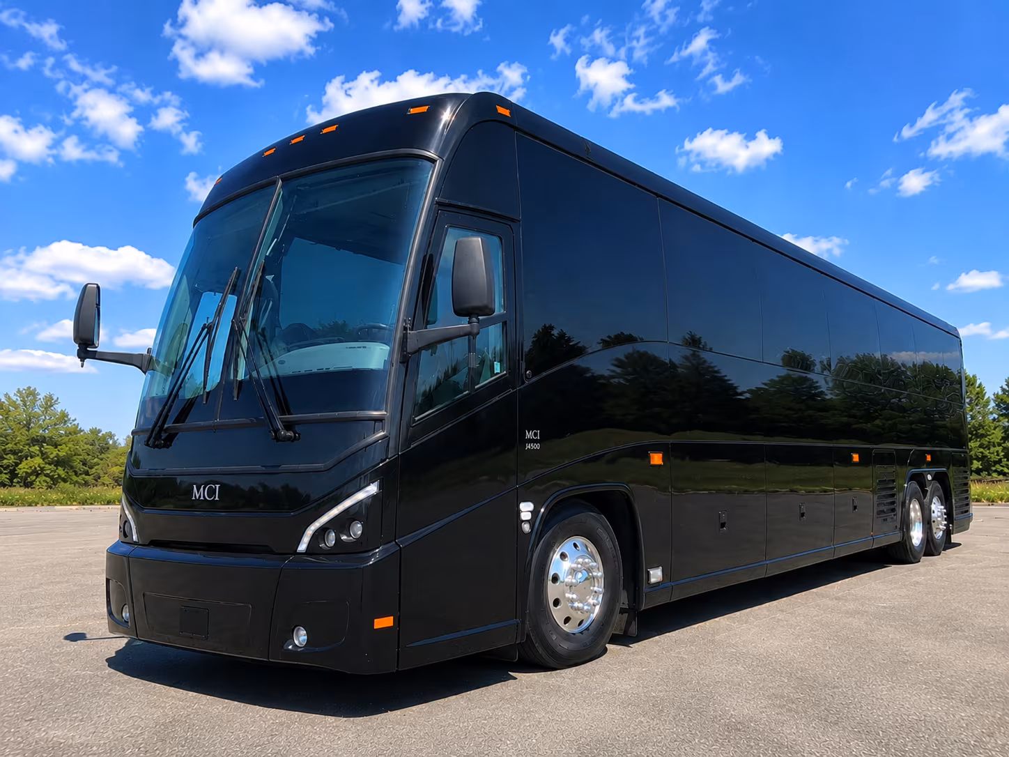asheville charter bus services exterior